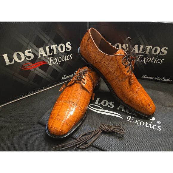 Los Altos Cognac Zv098203 Kaman Belly/Teju shoes US 9 main image 7
